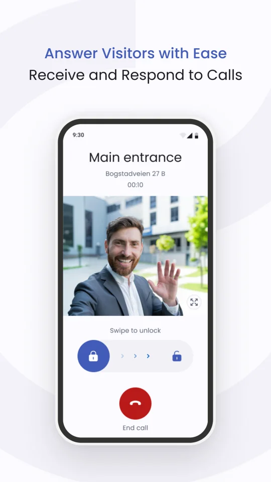 Defigo Flutter-app — bygnings- og enhetsliste med ett-trykks opplåsing