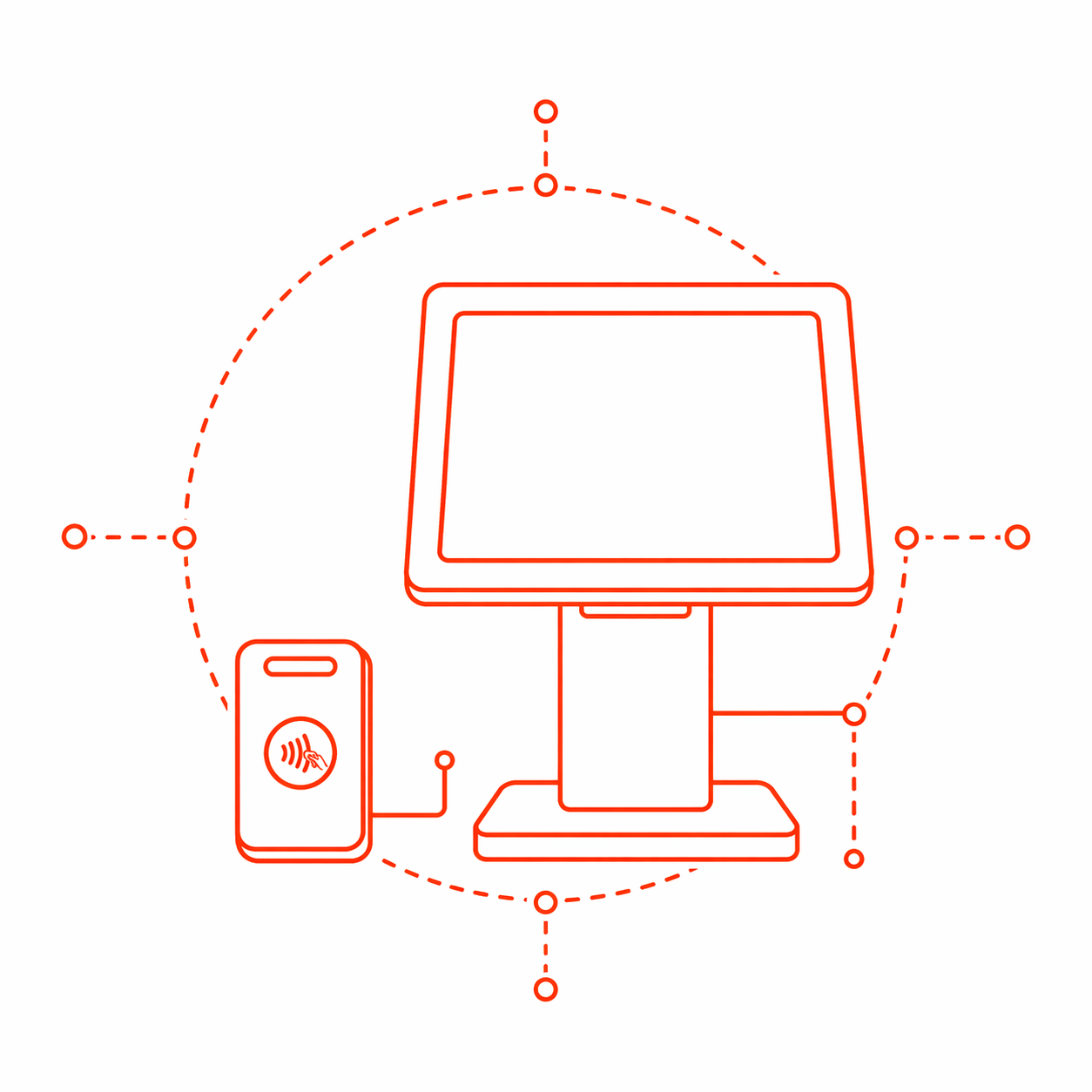 Skjematisk fremstilling av enheter for detaljhandel og servering